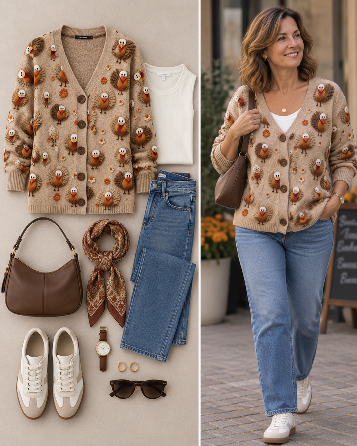 Bequemer Knopf-Cardigan