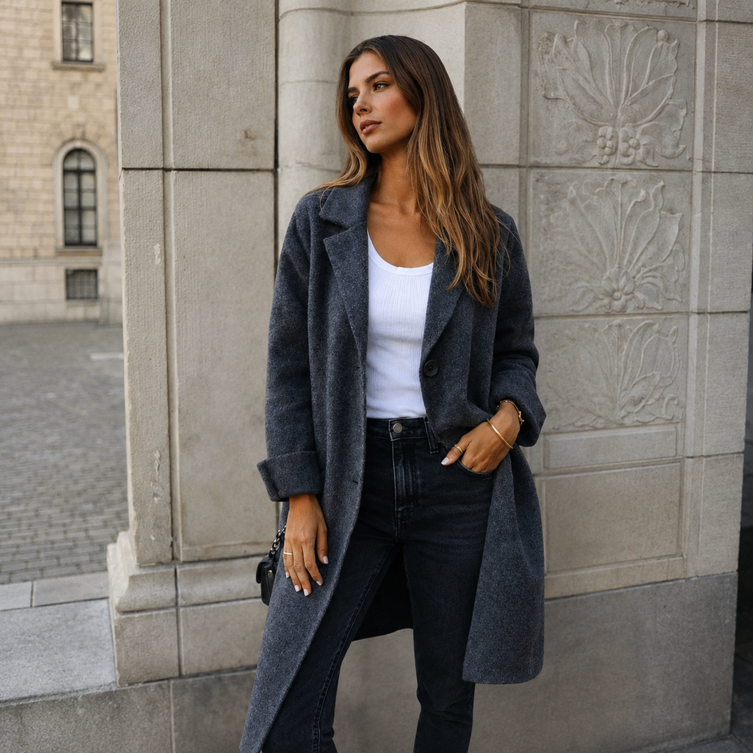 Sandra | Eleganter Knopfmantel